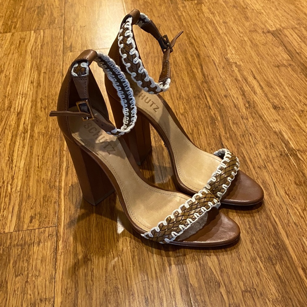 SCHUTZ Brown leather heels